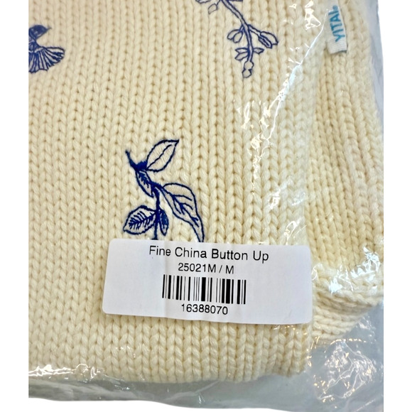 YITAI Sweater Embroidery Cardigan Medium Fine China Button Up Sold Out NIP New - Picture 6 of 12